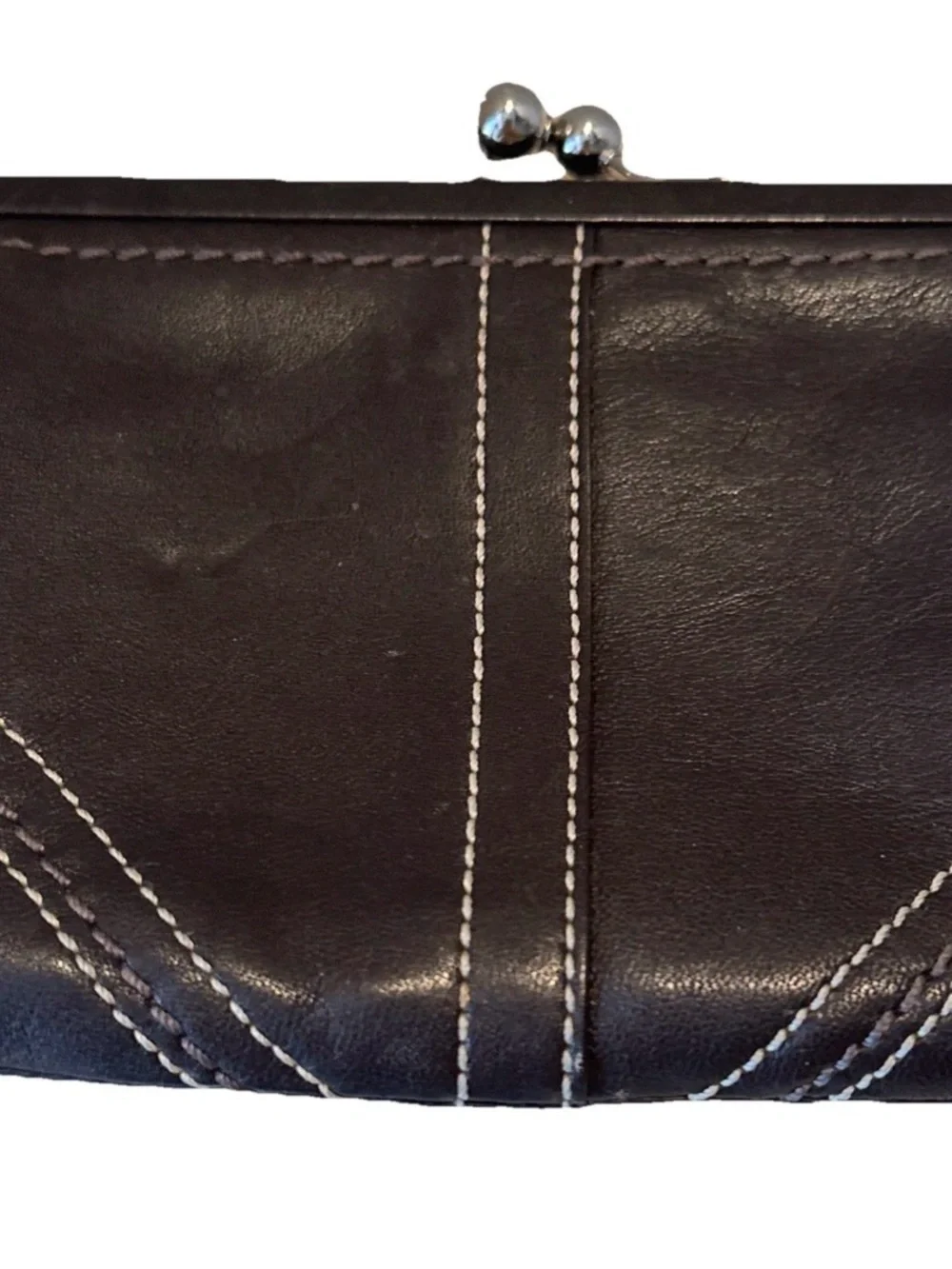 Coach Vintage Dark Brown Leather SoHo Framed Kisslock Wallet Purse Wristlet - Picture 4 of 12